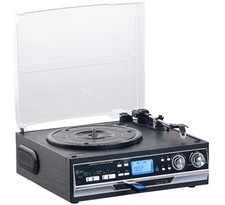 Tourne-disque 6 W 4 en 1 avec fonctions bluetooth et numérisation MHX-400 - Q-S