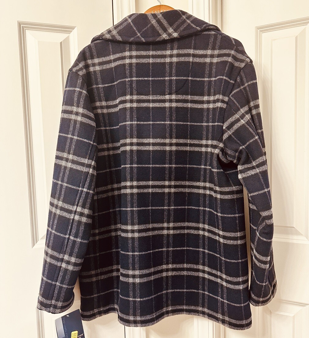 Roundtree & Yorke Men's Wool Peacoat, Size-M