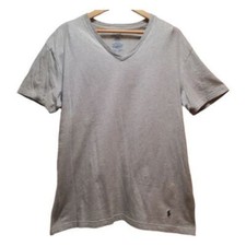 Polo Ralph Lauren Men's Size L Classic V-Neck T-Shirt Gray Casual Comfort Cotton