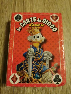 TOPOLINO le CARTE da gioco d'AUTORE mazzo rosso artwork Paolo Mottura -sigillato