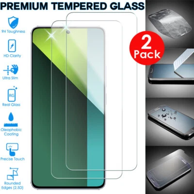 NOT SPECIFIED 2x 100% TEMPERED GLASS Screen Protector for Xiaomi Redmi Note 13, Note 13 Pro 5G