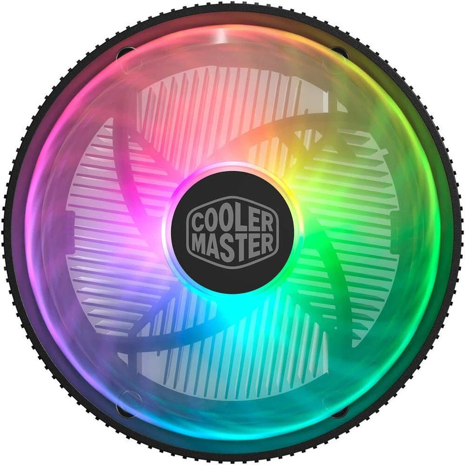 Cooler Master LGA1200 115X Copper Core Heatsink Cooling Fan ARGB Anodized Black - Image 2 of 4