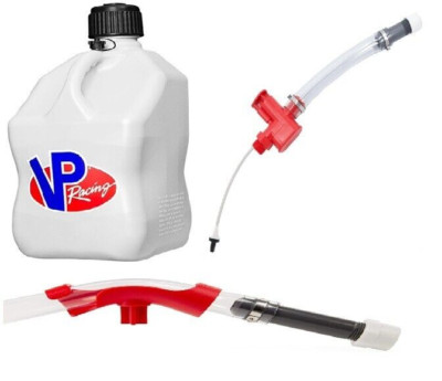 VP Racing White 5.5 Gallon No Spill Motorsport Jug with Get Bent Easy Pour Kit