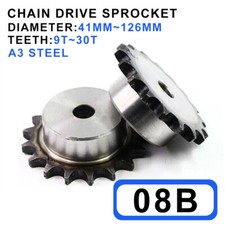 08B Chain Drive Sprocket 9-30Teeth Sprocket Wheel A3 steel Diameter 41mm 126mm