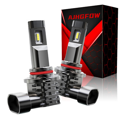 AJHGFOW 9006 LED Bulb Headlight Conversion Kit Low Beam White Super Bright 6500K