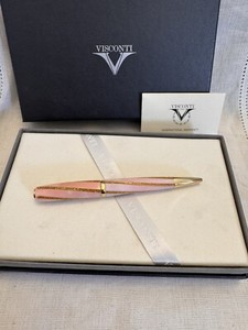 Visconti Divina Fashion Gold & Rose Mother of Pearl Diamond Ballpoint Pen $555