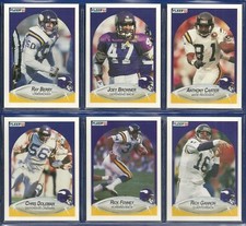 1990 FLEER MINNESOTA VIKINGS TEAM SET (15) PACK FRESH - RICH GANNON ROOKIE RC