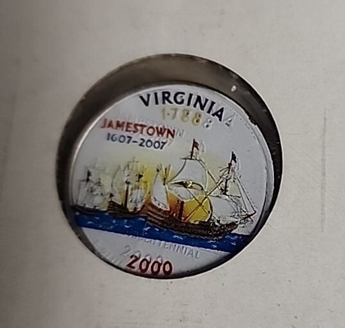 Color Filled Statehood Quarters From 1999, 2000, And 2001 Sealed Uncirculated - Picture 15 of 16