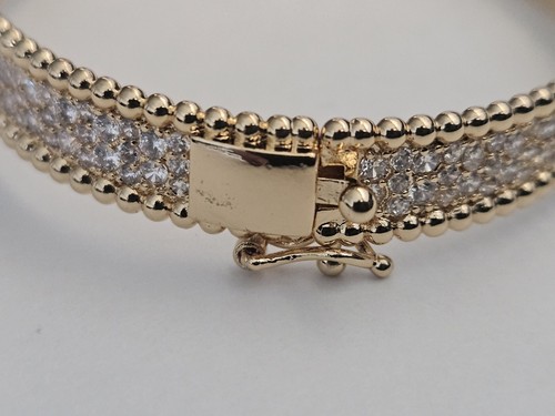 Copper bracelet with sparkling zircons - Picture 4 of 4