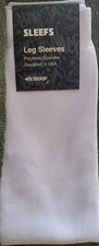 SLEEFS Leg Sleeves Men Women Calf Compression Athletes White NEW FREE SHIPPING