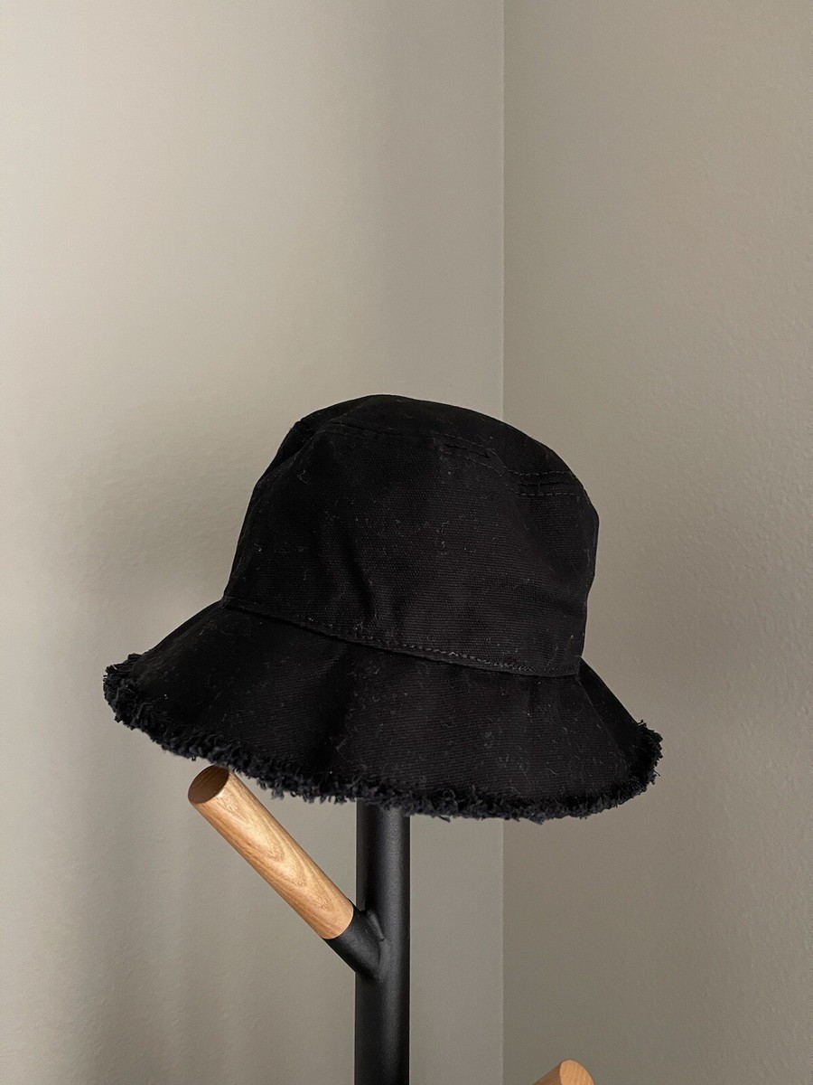 NEW With Tag Black Woven Bucket Hat By J Crew Raffia Bucket Hat For Women | J.Crew main image 3