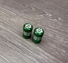 Gary Fisher Repop Green Bike Schrader Valve Caps Aluminum Mountain Bike