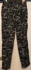 USN US NAVY WORKING UNIFORM TYPE II NWU PANTS BLUE SIZE SMALL LONG