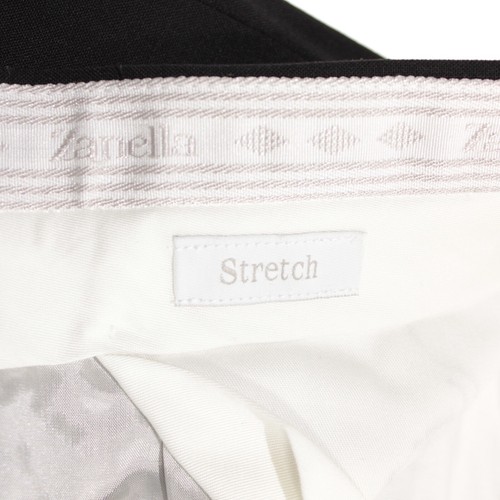 Zanella NWT Pleated Dress Pants Size 34 US Stefano In Solid Black Wool Blend - Picture 7 of 12