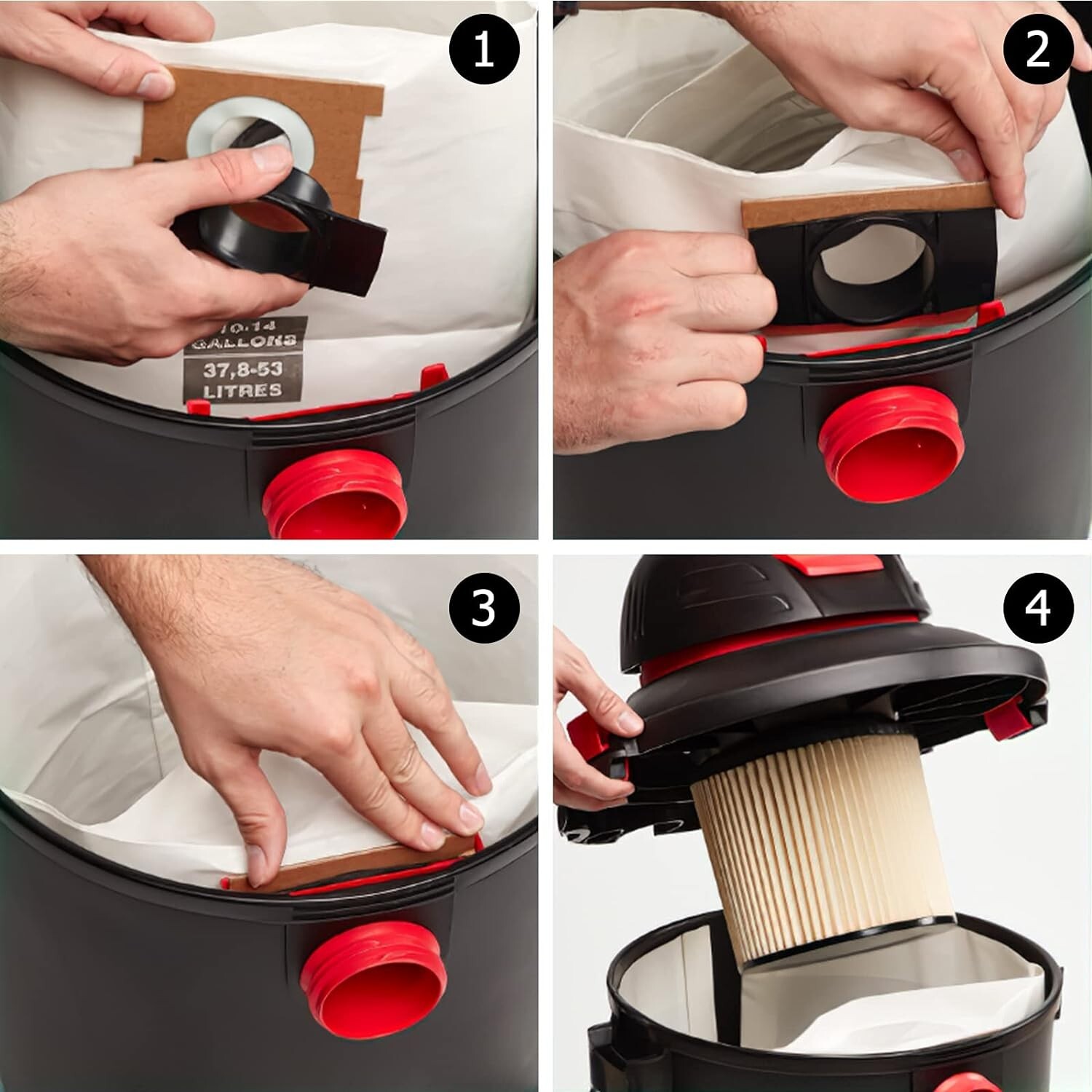 6 Pack DXVA194101 Shop Vac Bags for DEWALT 6 to 10 Gallon Vacuum