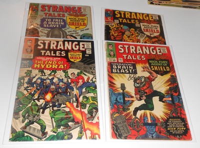 4x STRANGE TALES Nr.140 141 142 143 Lot Marvel Comics 1966 Jack Kirby Nick Fury