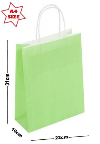 Bolsas de regalo de papel verde lima ~ bolsa de fiesta tienda boutique ~ talla pequeña mediana grande - Imagen 4 de 5