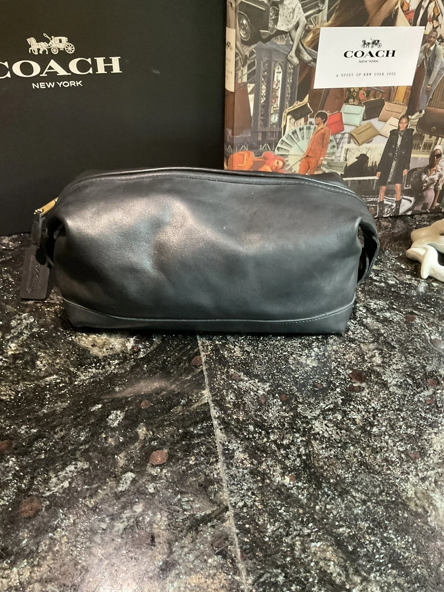 Coach men's leather toiletry bag hot sale