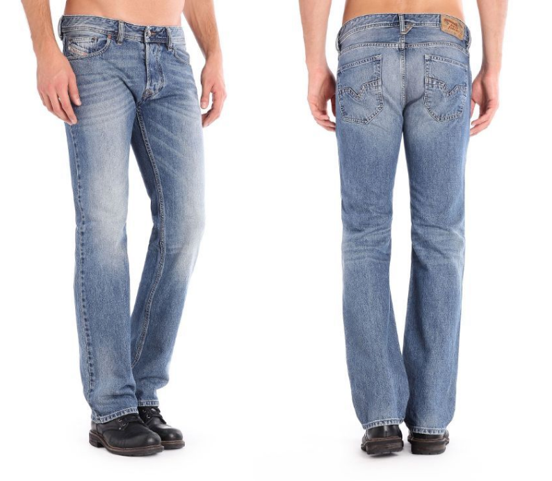 DIESEL Men 'Larkee' Regular Straight Leg Blue Jeans 0800Z NEW NWT