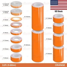 Roll Vinyl Pinstriping Pin Stripe Solid Line Adhesive Tape Decal Sticker ORANGE