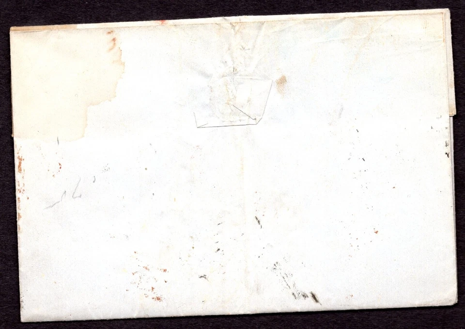 FRANCE 1864 US NAPOLEON 20C STRIP OF 4 TIED PAIRS "PARIS 21.FEB.64" VIA ENGLAND - Image 2 of 3