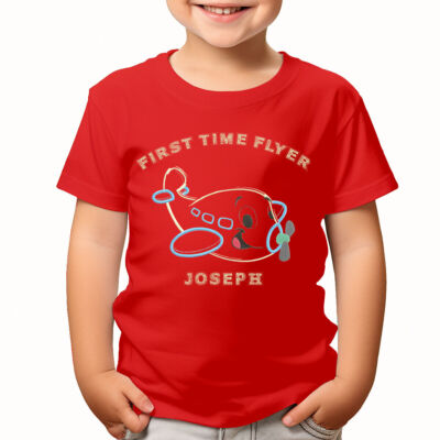 Personalisierte Kinder-T-Shirts Ihr Name Erstflieger 1. Urlaub Urlaub #TA-23