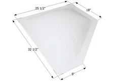 Icon 12594 NSL29BW Neo Angle RV Skylight 28.5" x 21.5" x 15" x 22" - White