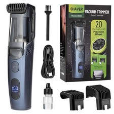 Vacuum Beard Trimmer for Men with 20 Length and Styles Adjustable, Built-in V...
