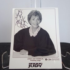 Signed TV Personality Judge Judy (Judy Sheindlin) B&W Collectible Photograph