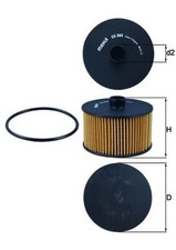 KNECHT Ölfilter OX 968D Filtereinsatz für RENAULT SMART MERCEDES NISSAN DACIA 4