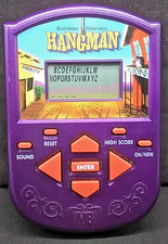 Vintage Hangman Electronic Handheld Travel Game Milton Bradley 2002 Tested Works