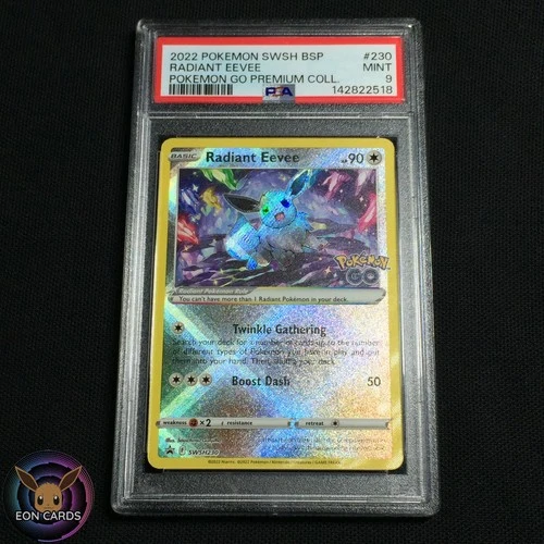 Radiant Eevee HOLO SWSH230 (PSA MINT 9) Black Star PROMO Pokemon Cards