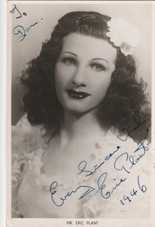 Female Impersonator ERIC PLANT Signed 3x5 Photo in 1946