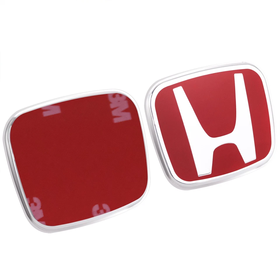 Red Steering Wheel Emblem Fits For Honda 2006-21 Civic Accord Racing Badge 50*40 Foto 2 de 4