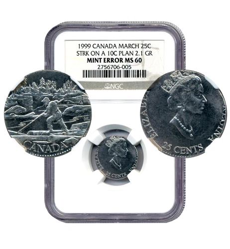 1999 Canada 25 Cents — photo from the most recent tracked eBay sale
