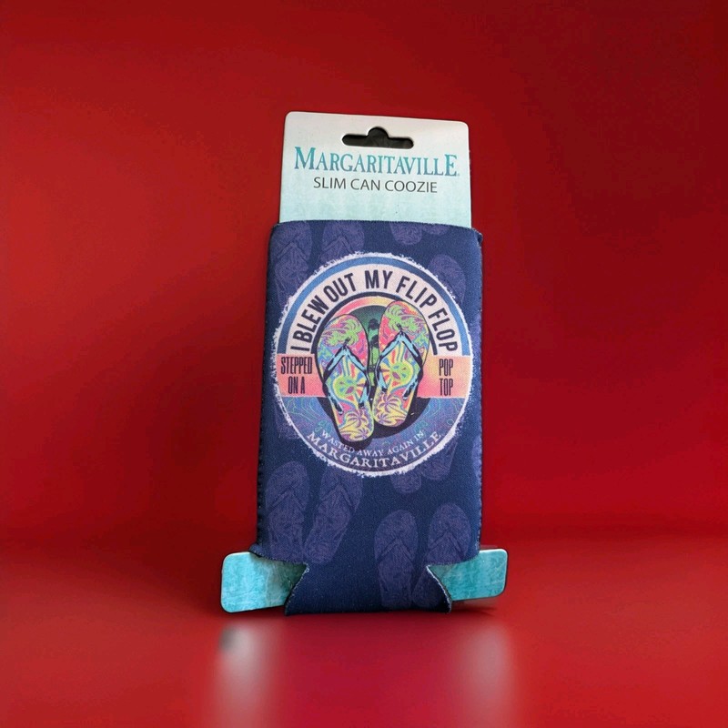 Margaritaville Slim Can Coozie   I Blew Out My Flip Flop Jimmy Buffett