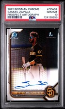 124130259 Samuel Zavala 2022 Bowman Chrome #CPA-SZ Auto 1st RC PSA 10