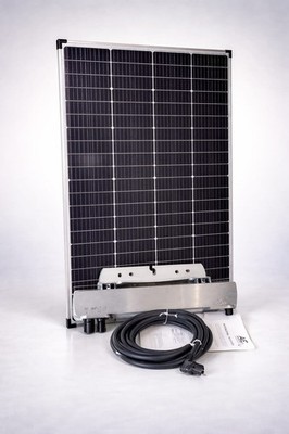 Mini-Balkonkraftwerk 150 Watt Solarmodul, Microwechselrichter und Anschlusskabel