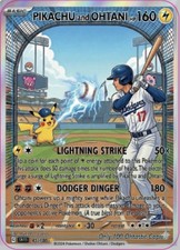 Pok&eacute;mon PIKACHU and SHOHEI OHTANI Team up ACEO Trading Card Just 100 Prints!