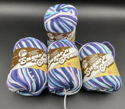 Lot of 4 - Lily Sugar ‘N Cream 4 Ply Cotton Yarn - Moondance - 2 Oz Skeins - Image 1 of 4