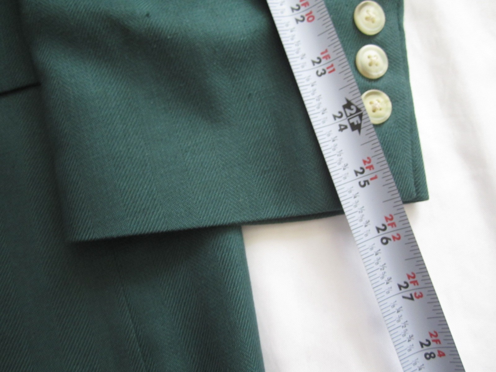 Vtg Burberrys 100% Silk 2 Button Green Blazer Jacket Sz 43 (MJ58) Made in USA thumbnail 6