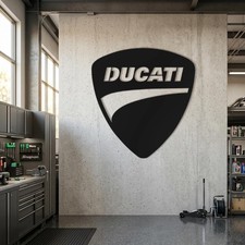 Ducati Metal Wall Art Motorcycle Garage Decor Man Cave Sign Ducati Logo Sign