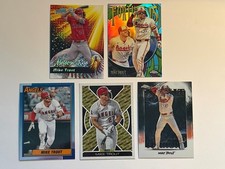 MIKE TROUT 5 CARD LOT | 1990, Black Gold, Night Terror, Fortune 15, Meteoric