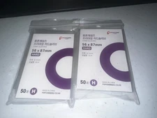 Popcorn Games Premium Photocard Sleeve - Kpop Trading Card 50ct (56×87mm, Hard)