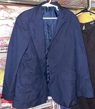 CAT JACK Boys Youth Size 10 Navy Blue Long Sleeve Sport Coat Blazer Jacket