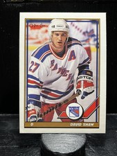 David Shaw #306 1991-92 O-Pee-Chee New York Rangers