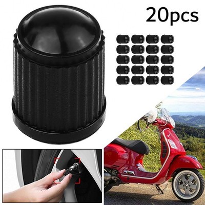 Autoreifen Ventilkappen Set schwarz Domform 20 Stück Pack hält Reifen staubfre