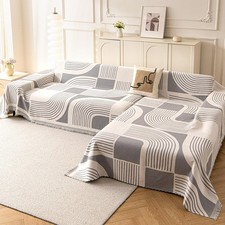 Sectional Couch Covers for L Shaped Sectional Sofa, Boho Chenille Sofa Covers...