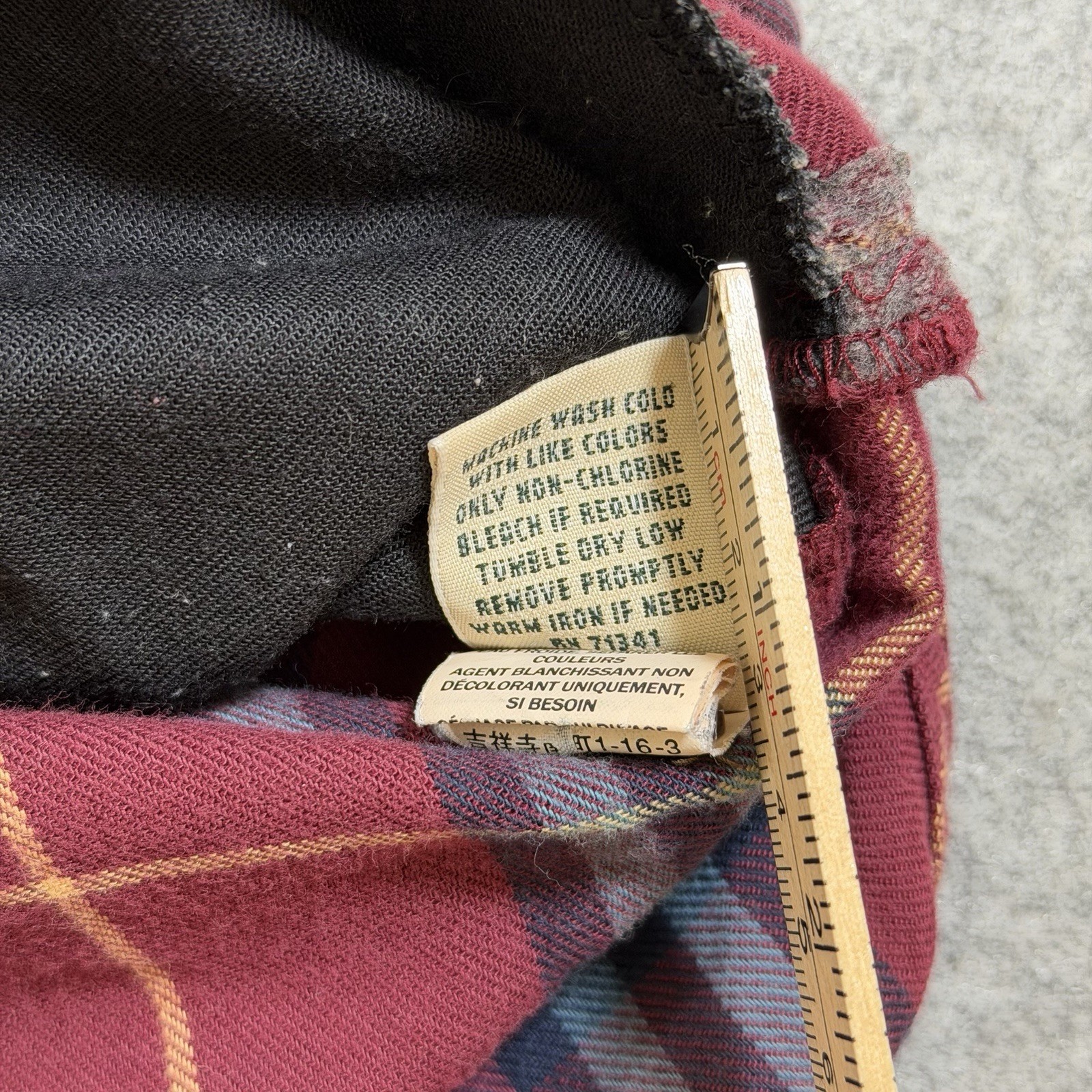 Vintage L.L.Bean Shirt Jacket Womens M Plaid Band Collar Organic Cotton Tencel thumbnail 10