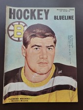 HOCKEY BLUELINE magazine / November 1958 / Fleming Mackell / Bruins/ Vol.5  #1 